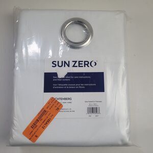 NEW Sun Zero 52 x 108 One Grommet curtain panel 'White' #CT180